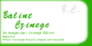 balint czinege business card