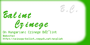 balint czinege business card